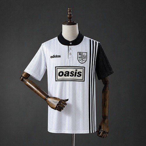 Maillot Oasis Homme Rétro Blanc 1996, vue de face