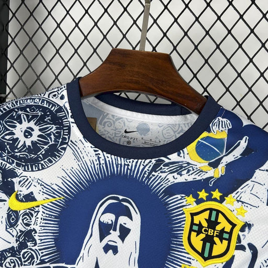 Maillot Brésil Christ rédempteur Édition Spéciale Bleu et Blanc Homme 25/26 - vue 2