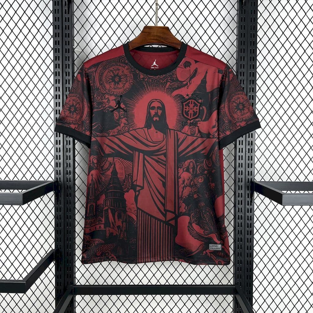 Maillot Brésil Christ rédempteur Édition Spéciale Rouge Homme 25/26 - vue 1