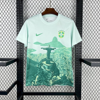 Maillot Brésil Christ rédempteur Édition Spéciale Vert Homme 25/26 - vue 1