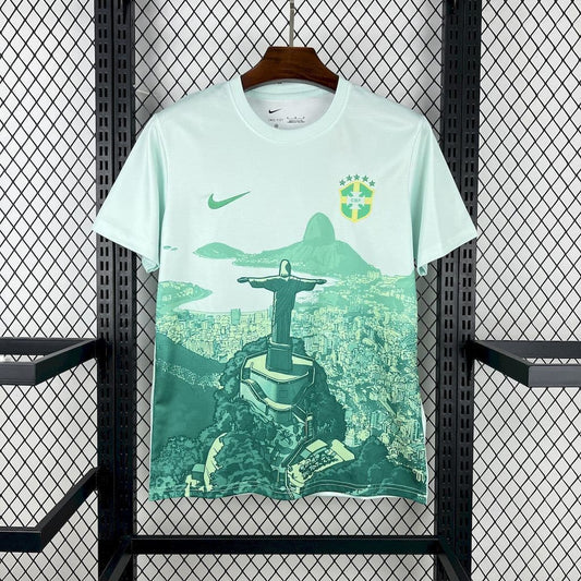 Maillot Brésil Christ rédempteur Édition Spéciale Vert Homme 25/26 - vue 1