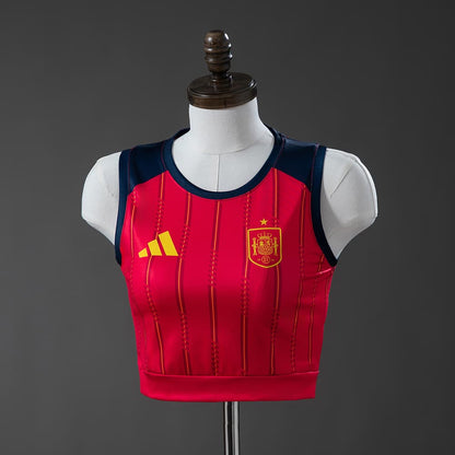 Maillot Espagne Femme Crop Top Domicile Coupe du Monde 2026 - vue 1