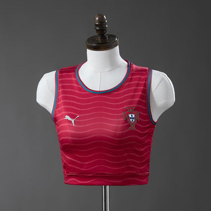 Maillot Portugal Femme Crop Top Domicile Coupe du Monde 2026 - vue 1
