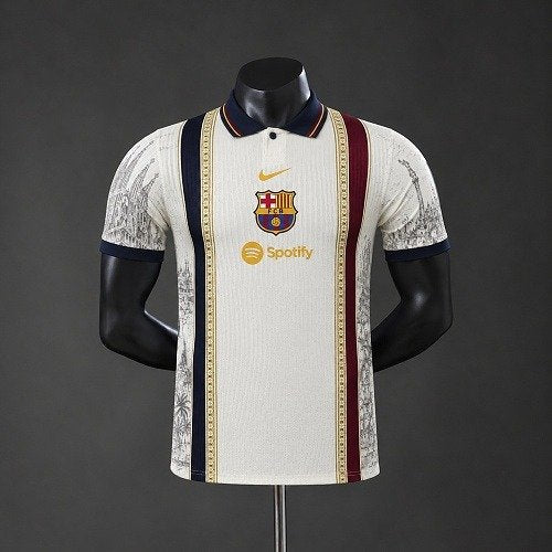 Maillot FC Barcelone Homme Polo Édition Spéciale Blanc Cassé 26/27, vue de face