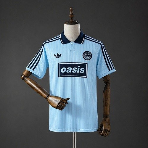 Maillot Oasis Homme Live '25 Originals Bleu Ciel, vue de face
