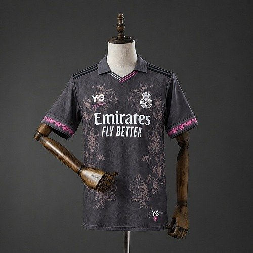 Maillot Real Madrid Homme Y-3 Édition Spéciale Noir, vue de face