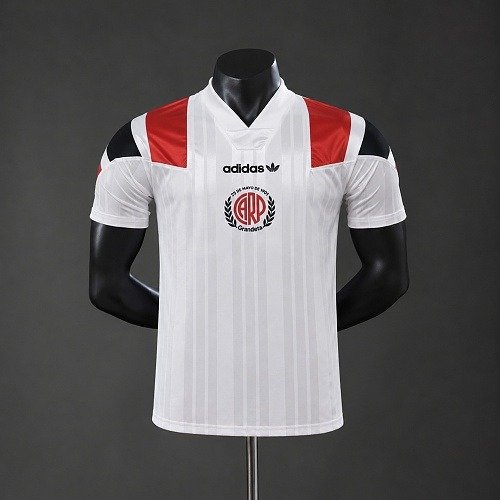 Maillot River Plate Blanc EQT Homme Rétro LFSTLR 26/27, vue de face